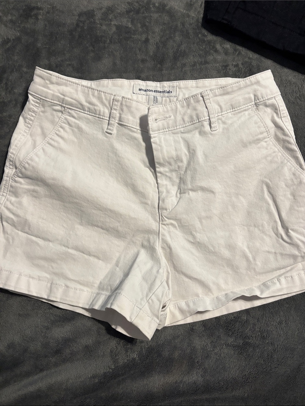 Amazon Essentials White Women's Cotton Bermuda Shorts